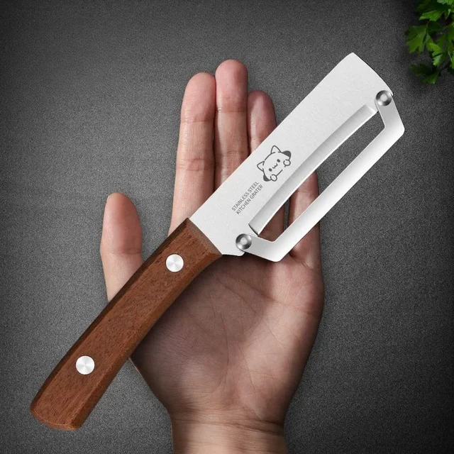 Sugarcane Paring Knife High Appearance Kitchen Special Wooden Handle Paring Knife Fruit Planer Household Thick Scraping Tools 2