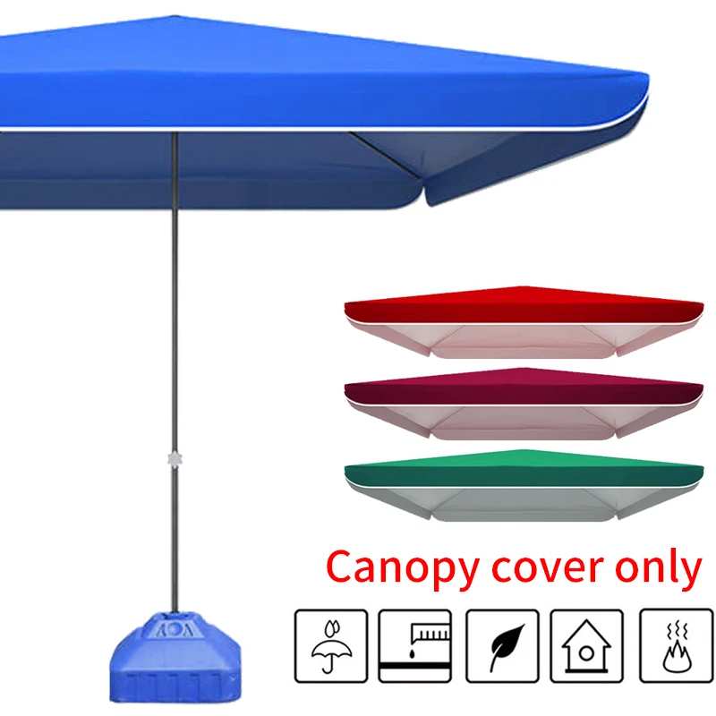 Waterproof Beach Four Corner Umbrella Cloth Canopy Garden UV Protection Parasol Sunshade Umbrella Cover Without Umbrella Stand