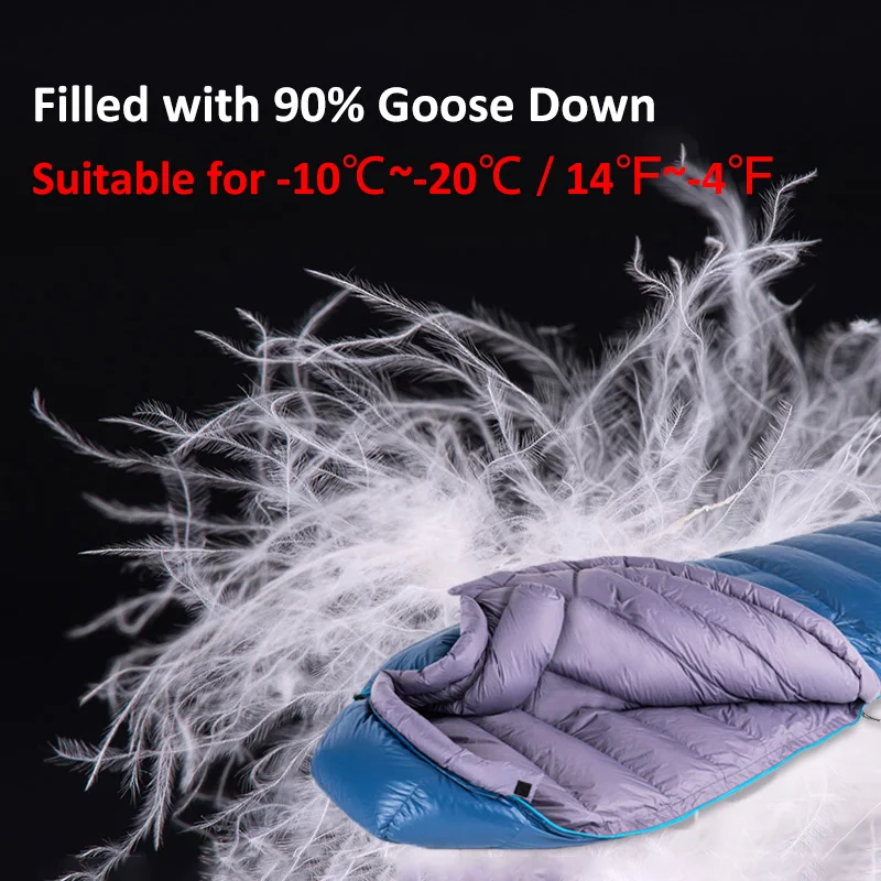 Mummy Goose Down Sleeping Bag - Camping - Hiking - Camping