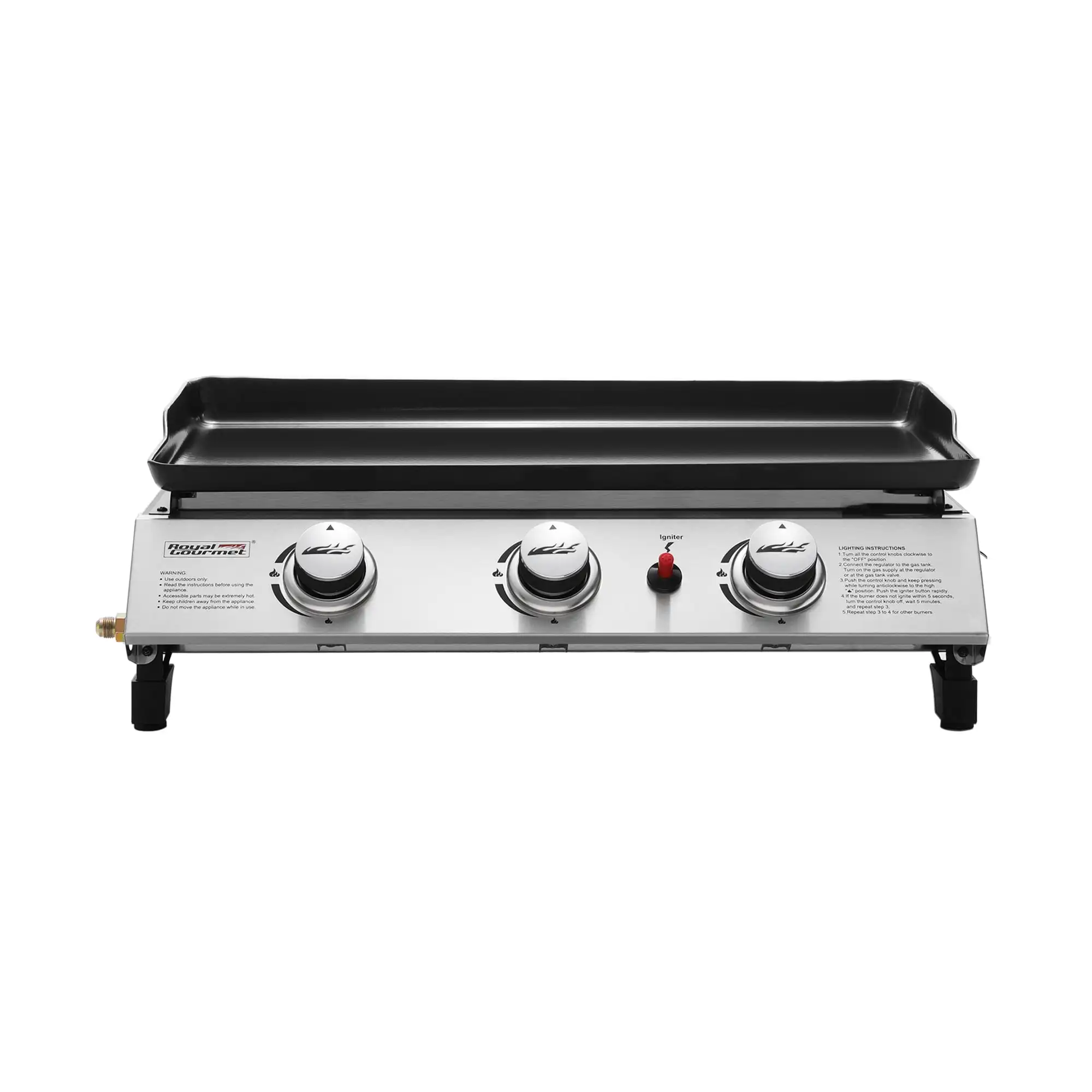 

PD1300 3-Burner 26,400-BTU Portable Gas Grill Griddle, Outdoor Camping, Tailgating