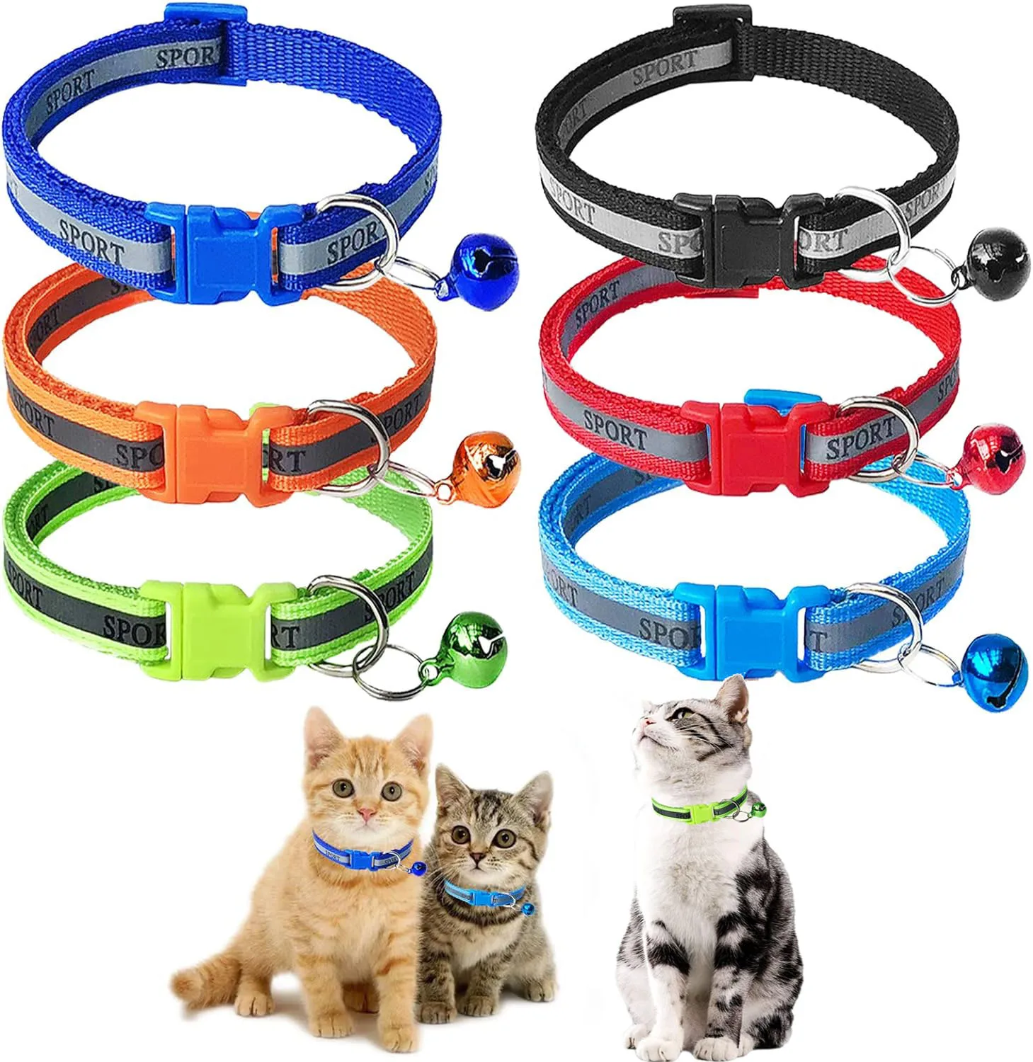 BreakawayCatCollarsWithBellPersonalizedForSmallDogsCats