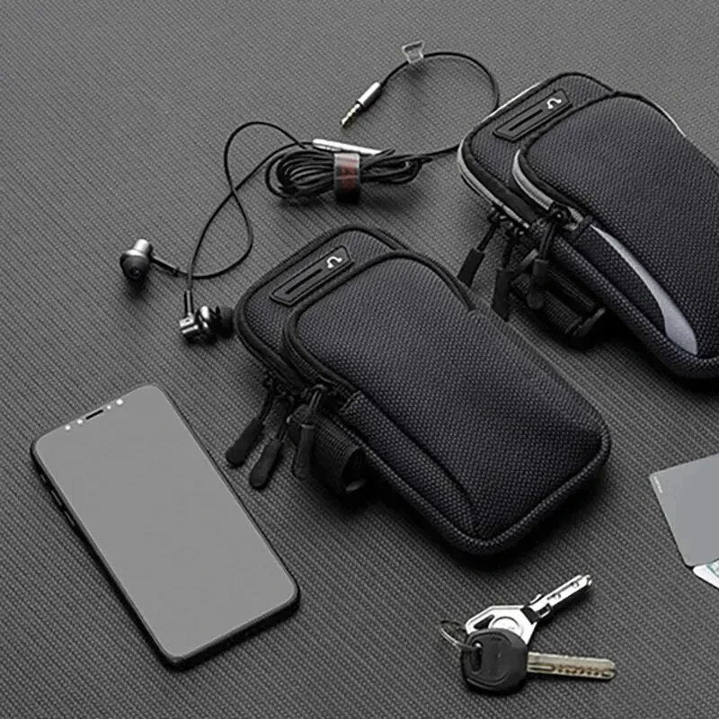 Universal 6.7'' Phone Armband Outdoor Waterproof Fitness Running Sports Arm Phone Holder With Headphone Jack Mobile Bag phone armband