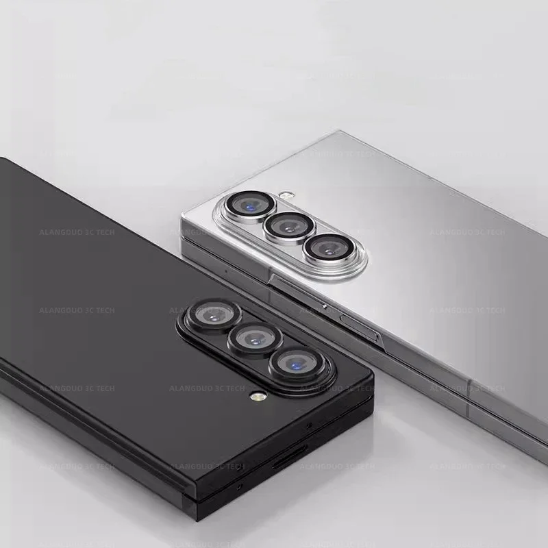 Metal Ring Camera Lens Protector with Tempered Glass Film - Clear 9H HD Clarity