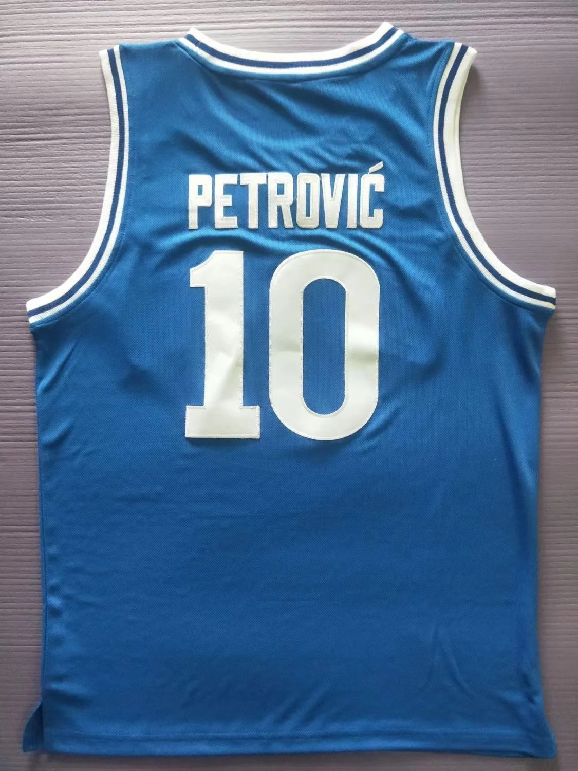 Sport Basketball jerseys CIBONA 10 PETROVIC Jersey Embroidery Sewing Outdoor Sportswear Quick-Drying Movie BULE