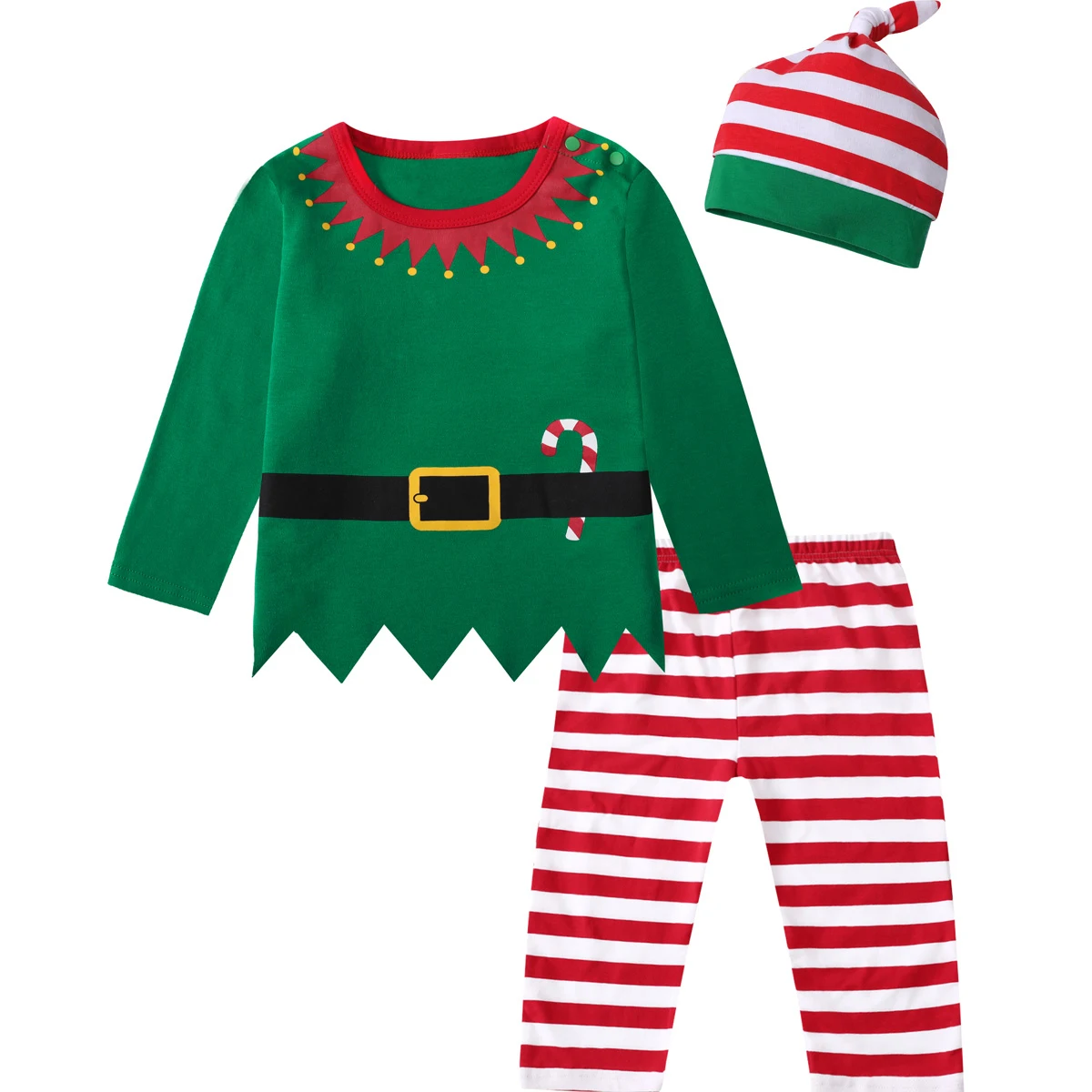 Baby Boys Christmas Clothes Set Newborn Xmas Elf Outfit Infant New Year Festival Costume