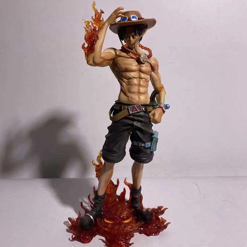 One Piece Ace Figure Gk Portgas> D * Ace Flame Action Figures 24Cm Pvc One Piece Anime Collection Model Toys Regali Di Compleanno
