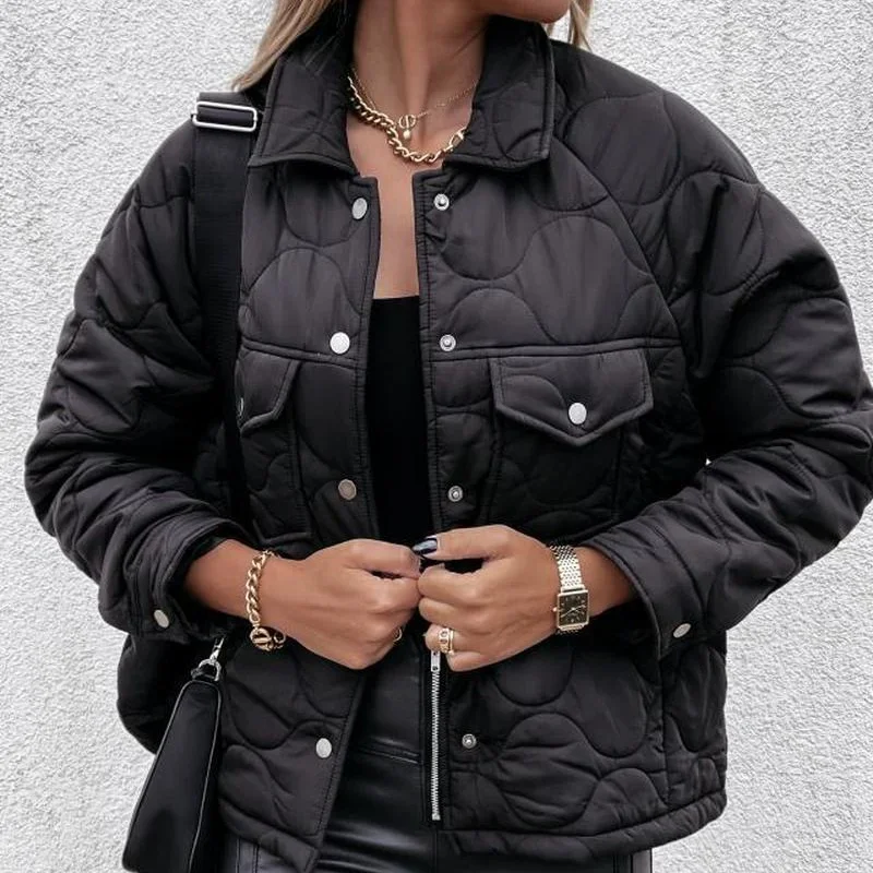New Autumn Winter Women Oversize Vintage Plaid Blue Denim Parka Coat Casual Loose Long Cotton Jacket Outerwear Female 2023