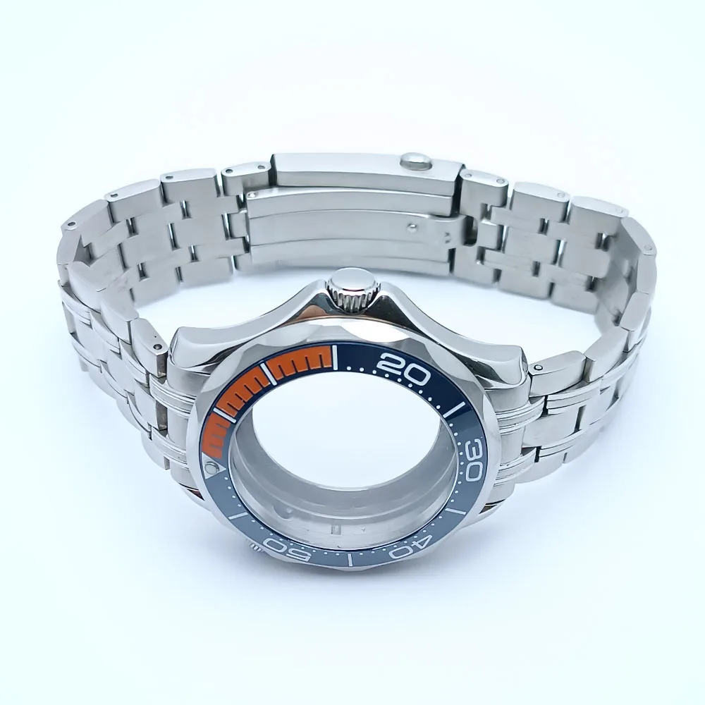 Premium 42mm Men's Watch Case with Sapphire Glass and 20mm Strap - Complete Watch Accessory Set with Box