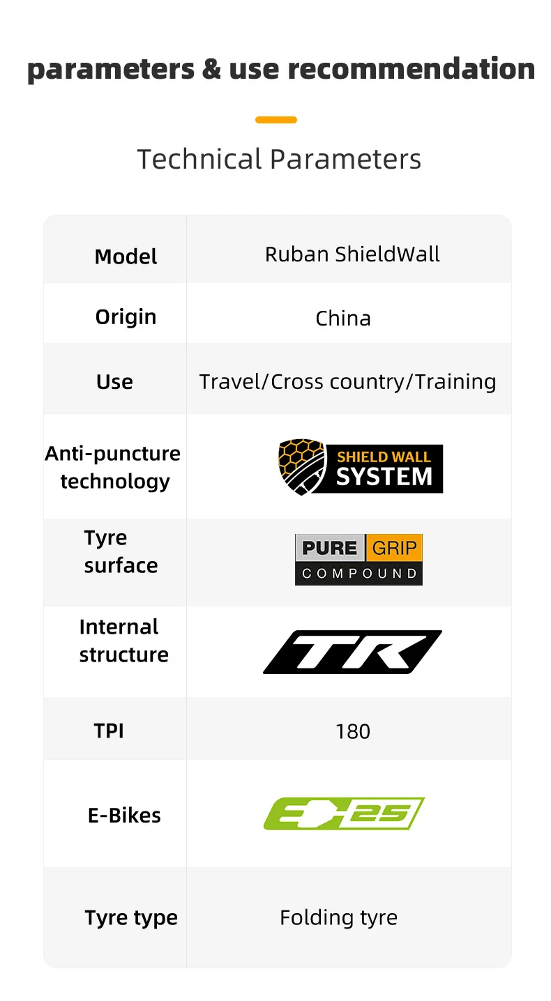 Continental Ruban Mountainbike Tubeless Ready Folding Reifen 29x2.1/2,3 180TPI Verbindung Schild Wand System Anti Punktion Reifen – Detail 9