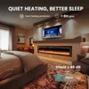 Electric Fireplace Heater with App & Remote Control, Ultra-Slim Wall-Mounted or Recessed Electric Fireplace Inserts with Timer 5