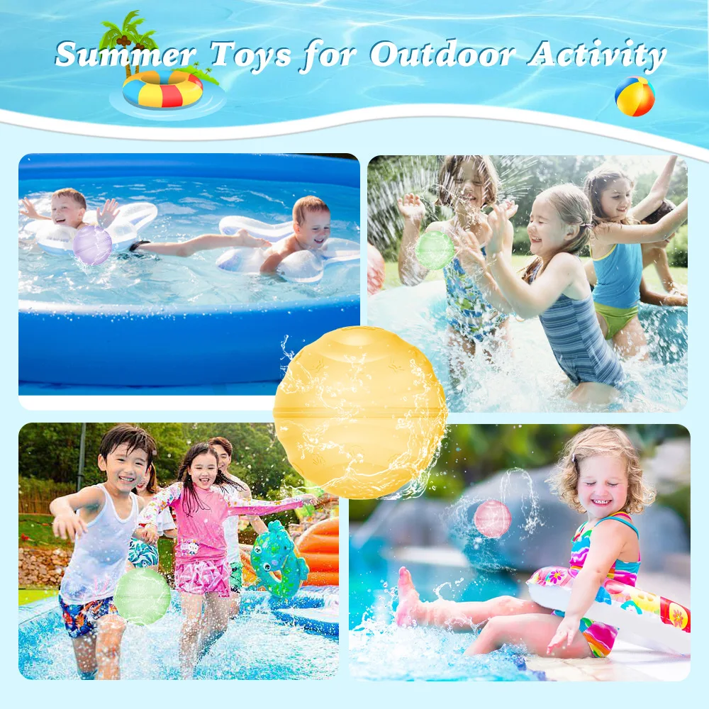 Decompression toys,high-quality reusable,magnetic silicone water polo for small animals.Sealed water pol Summer party water toys 4