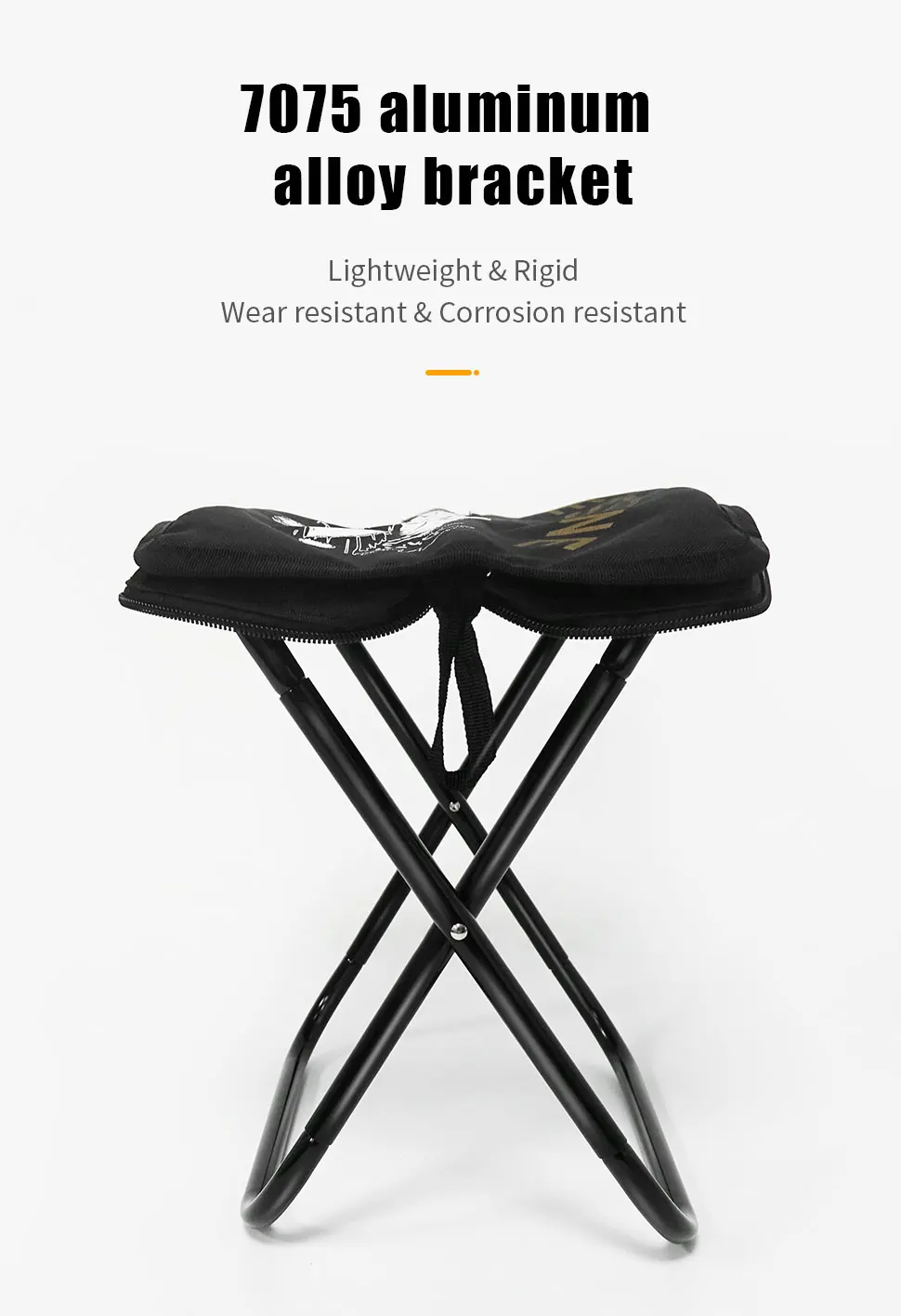 Description Picture 4 of itemWESTTUNE Camping Stool Outdoor Ultralight Folding Fishing Zipper Storage Portable Collapsible Camping Seats Beach Hiking Stool