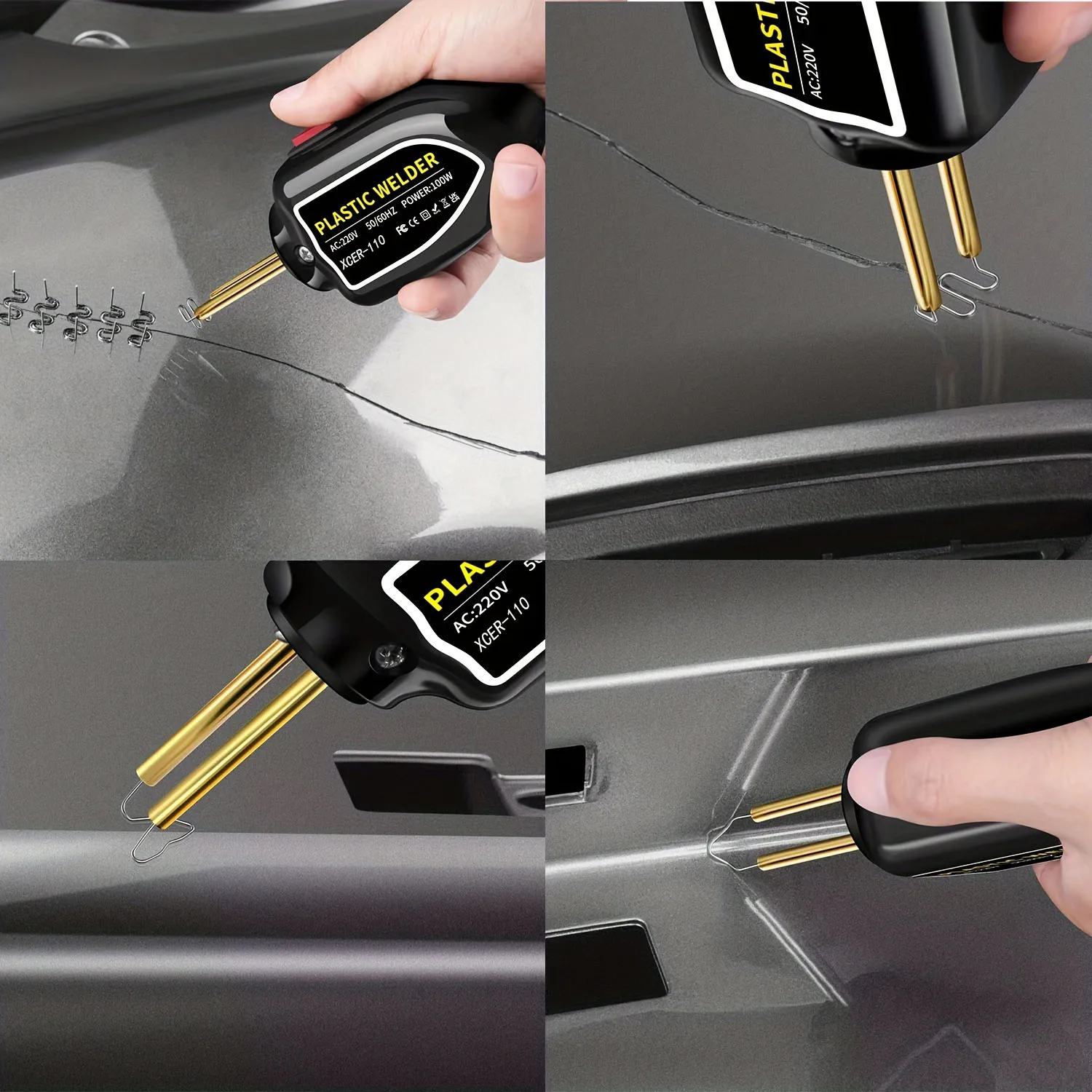 Plastic Welder Hot Stapler Plastic Welding Machine Bumper Repair Kit Soldering Iron Car Bumper Welding Gun
