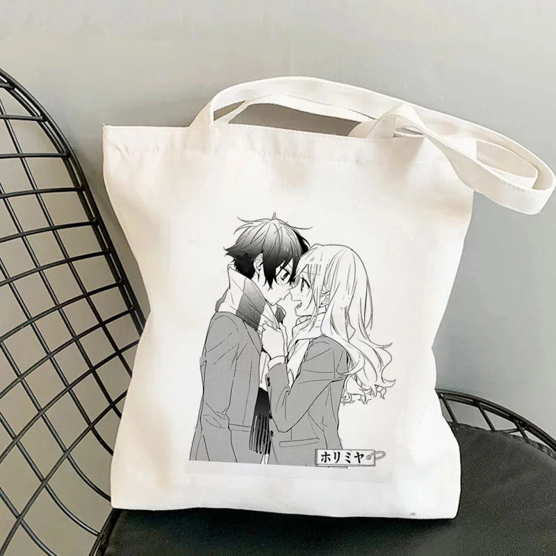 Shopper Cartoons Honey Moon Bee Printed Tote Bag Women Harajuku Shopper Handbag Girl Shoulder Shopping Bag Lady Canvas Bag