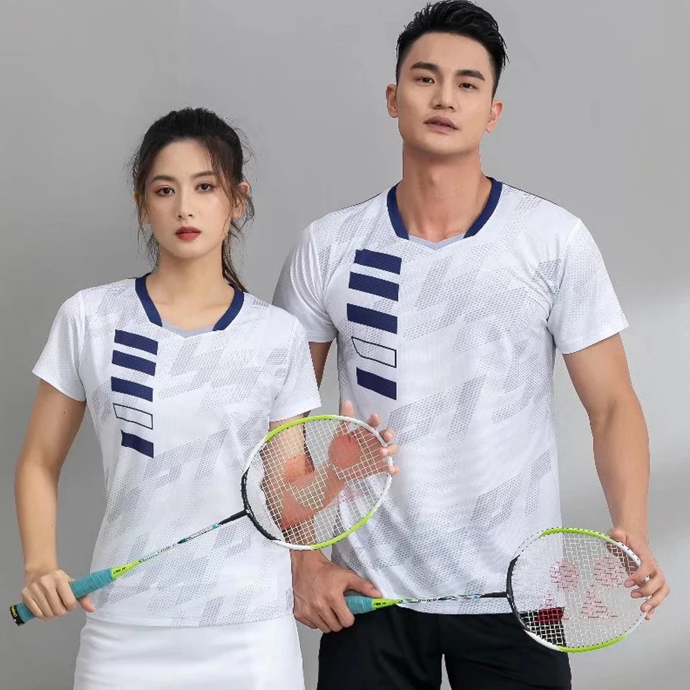Table Tennis Badminton T-shirts for Men Women Quick Dry Print Short Sleeve Sports Ping Pong Tennis Uniform Tops short sleeve t shirt badminton uniforms