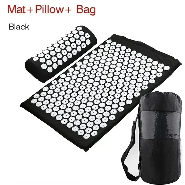 Stress Back Cushion Massage Yoga Mat Back Pain Relief Needle Yoga Massage Mat Acupressure Relieve Pad with Pillow Masajeador 5