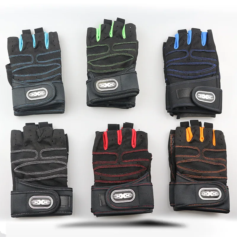 Gym Fitness Heavyweight Training Gloves Men women Body Building Half Finger Non-Slip Gloves Wrist Support Weightlifting Sports 6