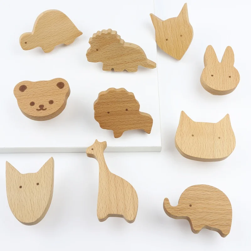 Rustic Wooden Cloud & Animal Cabinet and Drawer Knobs