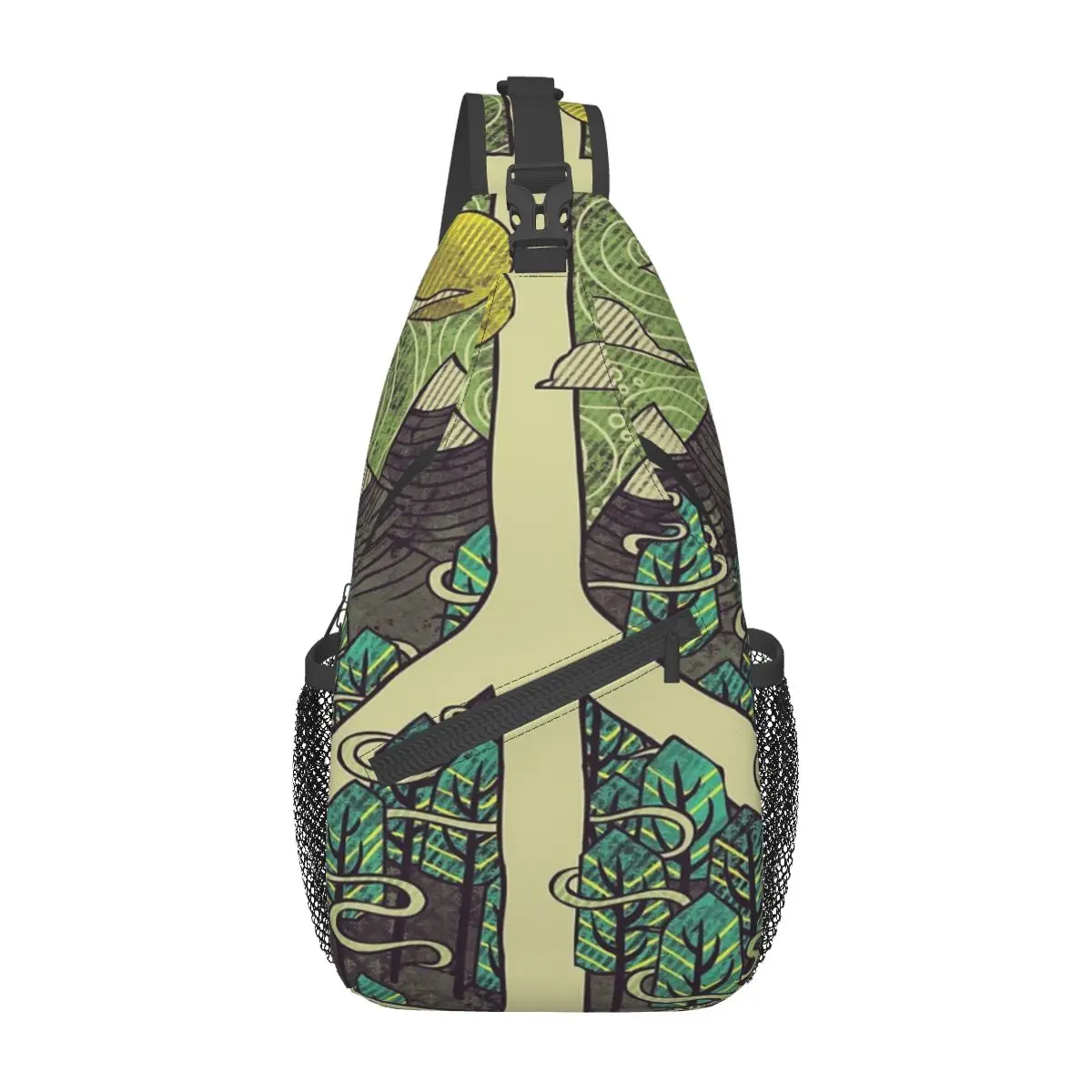 

Peaceful Landscape Chest Bag Trendy Polyester fabric School Cross chest bag Multi-Style