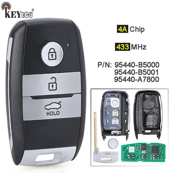 Keyforkess 433MHz 8A Chip p/n: muslimatexlimatexagralcement 3 pulsanti Keyless-Go Smart Remote Key Fob per Kia K3