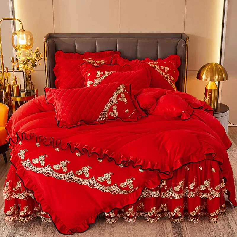 Housse de couette en velours épaississant de luxe, meilleure literie d'hiver  220x240 Simple Double Twin Queen King Size Bed Comforter Quilt Cover