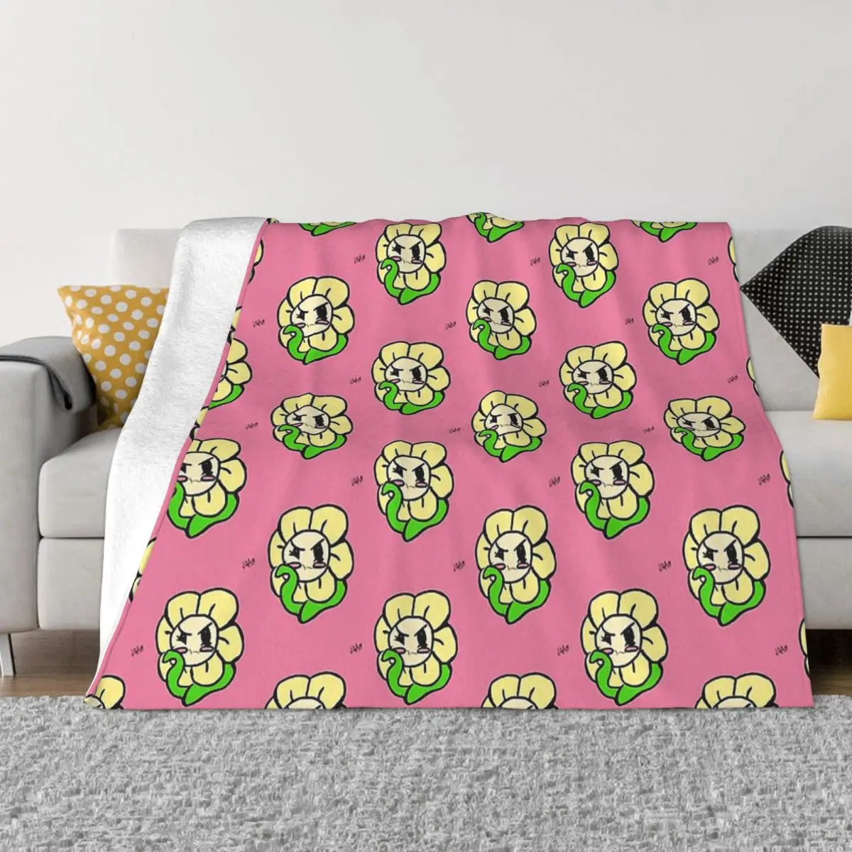 Undertale Frisk Flowey Toriel Sans Papyrus Coperta Flanella Meme Cozy Soft Fleece Copriletto