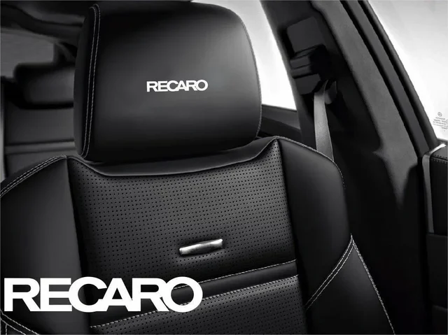 For 5x Recaro Logo Sticker leather seats and other flat smooth surfaces