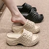 7CM Women Summer High Heeled Slippers Ladies Indoor Wedges Non-slips Sandals Couples Outdoor Beach Thick Sole EVA Flip Flops 1