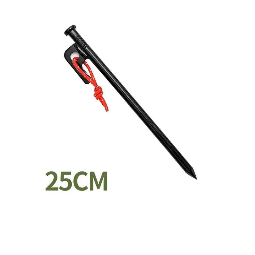 25 Picchetti Da Tendone Anti-Ruggine 200mm X 4mm – Pioli In Acciaio Zincato Per Fissaggio Tende Da Campeggio, Terreno Normale - 4