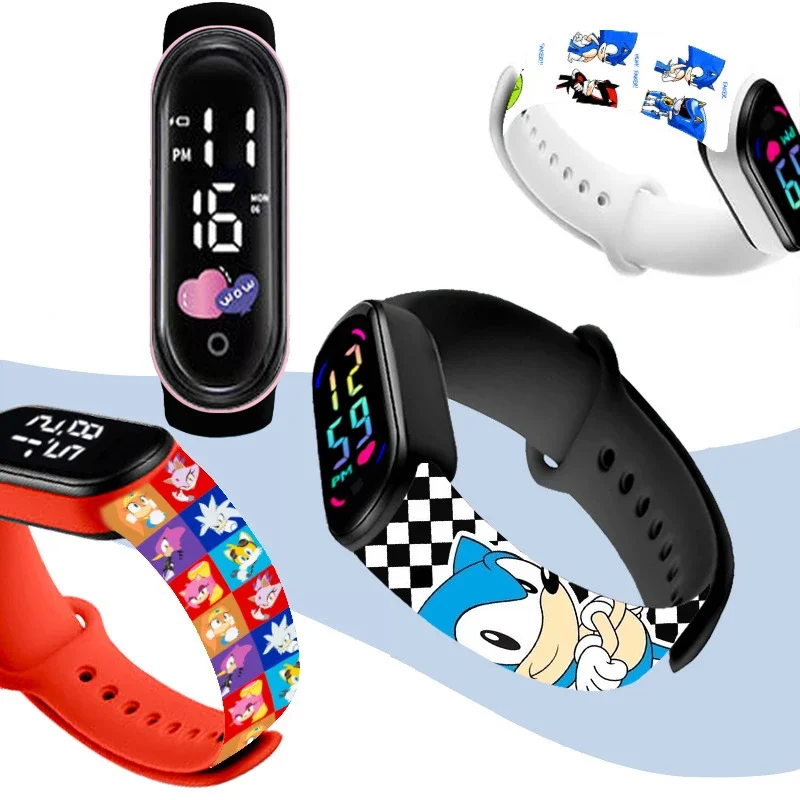 Kids Touch Control LED Watch with Silicone Strap - Waterproof Sport Wristwatch