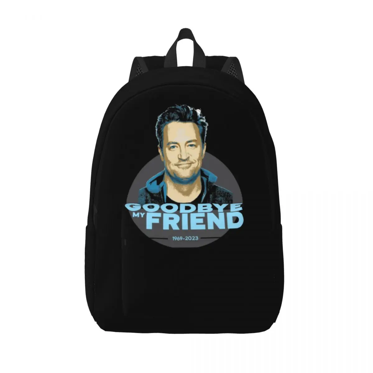 

Goodbye My Friends Matthew Perry Teenage Backpack with Pocket High School Business Daypack for Men Women Laptop Shoulder Bag