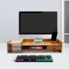 Wood Desk Organizer Home Office Desktop Storage Drawer Computer Holder With Lock 1