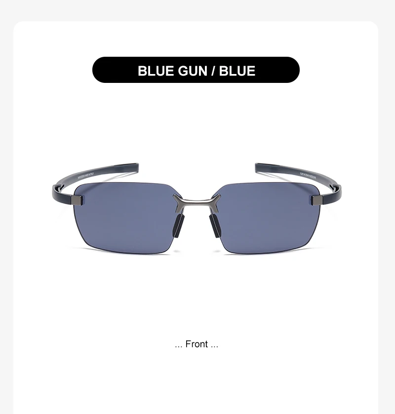 TAG Delekiah Outdoor-Sonnenbrille für Herren, ultraleicht, reines Titan, randlose Sonnenbrille, UV400-Schutz, TH40005U – Detail 17