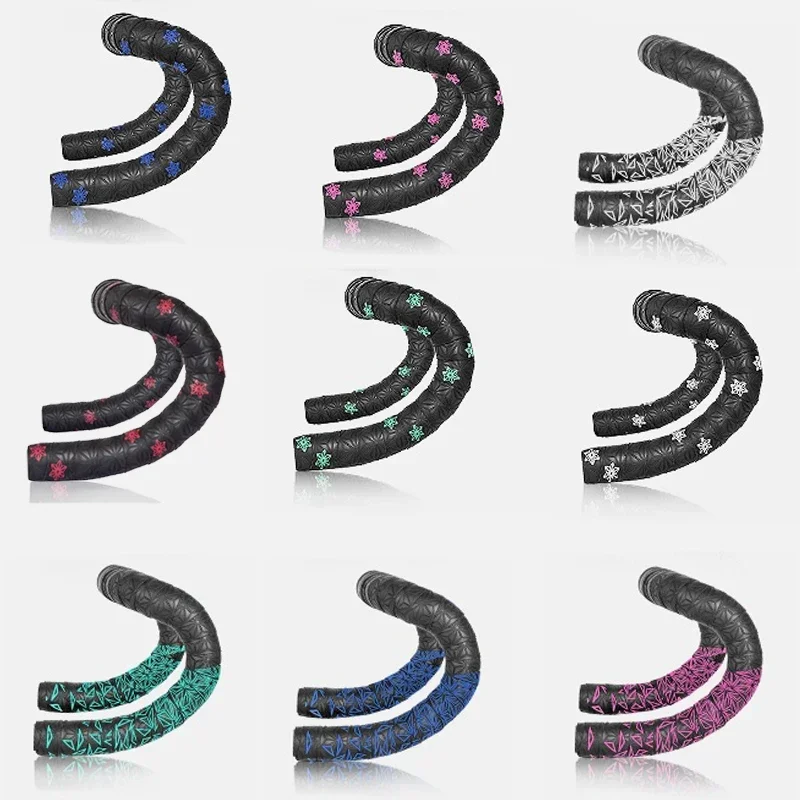 

Supazel Bicycle Handlebar Tapes Shock Absorbing Road Bike Wrap Chrysanthemum Bike Bar Tape Non-slip Shockproof Handle Bar Tape