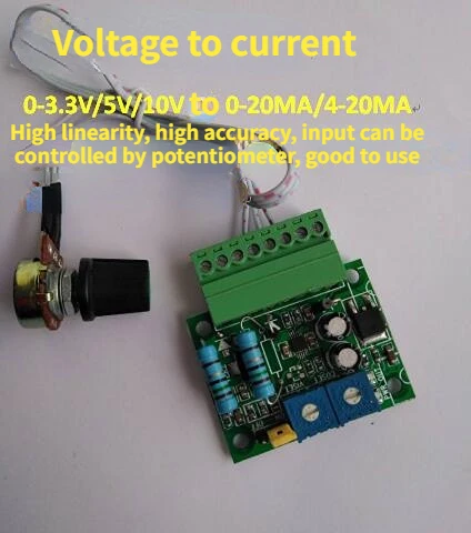 

Voltage to Current 0-5V3.3V/10V to 4-20MA /0-20MA, 1-5V to 4-20MA Potentiometer Adjustment