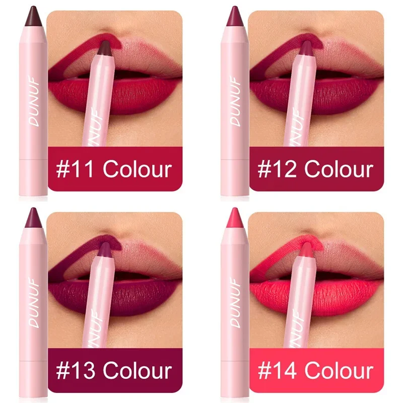Matte Velvet Lipstick Pencil 18 Colours Long-lasting Lip Liner_voghion.com