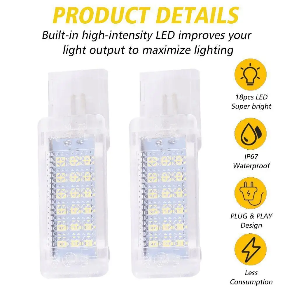LED 러기지 컴파트먼트 라이트 6000K 백색광, IP65 방수 충격 방지 트렁크 램프 (폭스바겐, 아우디, 포르쉐, 스코다, 시트 모델용)