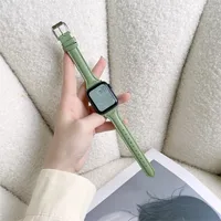 Bracelet en cuir mince pour bracelet de montre Apple 44mm 45mm 41mm 40mm 38mm bracelet pour femme iWatch série 9 8 7 6 5 4 3 SE Ultra 2 49mm 4