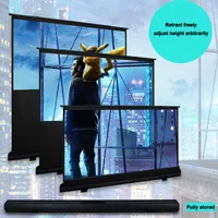 Factory direct sale high quality floor projection screen 60 inch pull up projector curtain (with base) - Image 4