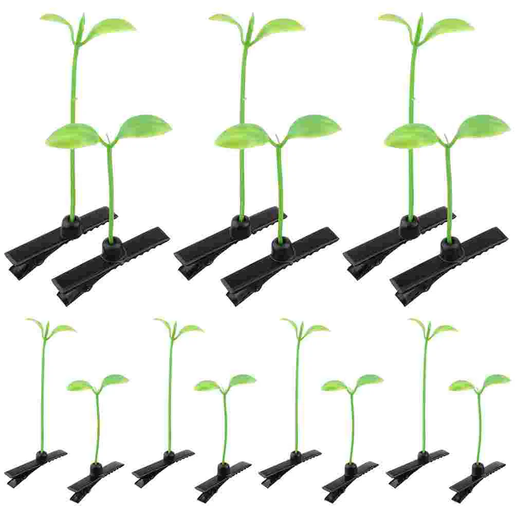 

Green Decoration Girls Headdress Small Bean Sprouts Clip Hairpins Funny Hair Plastic Adorable Child Hair Accessory