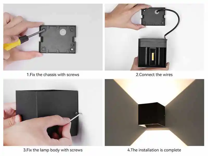 Indoor Bedroom Living Room Stair Wall Light IP65 LED Wall Lamp Outdoor Waterproof Garden Yard Lighting Aluminum AC86-265V