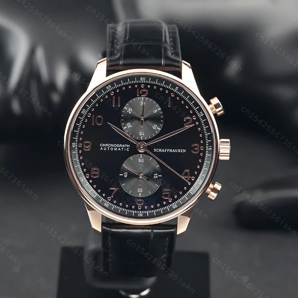 2022 Fashion New Men's Automatic Watch 44mm Sapphire Crystal Glass Stainless Steel Leather Strap Sports Leisure Waterproof