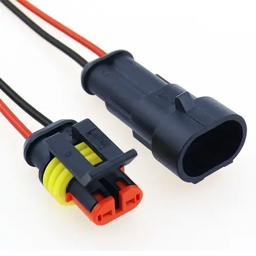 2 Pin Way Sealed Waterproof Electrical Wire Connector Plug Set auto connectors with cable - Image 3