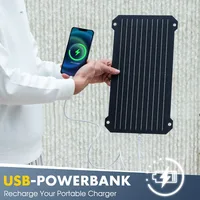Panneau solaire monocristallin Portable 30W, sortie USB + type-c, chargeur extérieur, batterie externe pour Camping, téléphone, tablette, caméra, ventilateurs 2