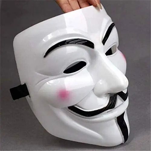 

V for Vendetta Hacker Mask - 10pcs Anonymous Guy Masks for Kids Adults Halloween Costume Cosplay