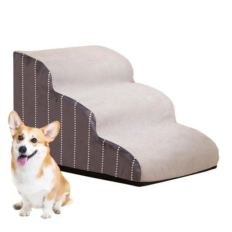 

Non-slip Dog Ladder 2/3/4 Steps Pet Stairs For Dogs Sofa Cat Puppy Ramp Pet Supplies Washable Cat Dog Stairs Ramp