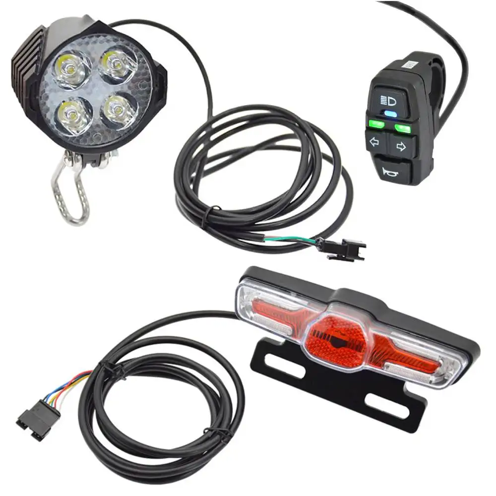 Ebike Front Brake Rear Light Set Professional Horn Headlight