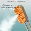 Cat Dog Pet Spray Massage Brush One Button Steam Spray Folding Rotatable Grooming tool Hair Bath 3 in 1 Hair Removal Brush Comb 6