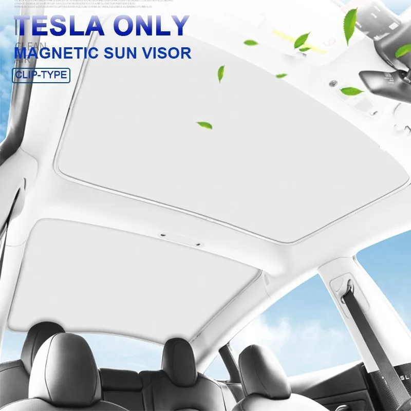 Pro tesla modelka Y 2021 2022 2023 auto magnetický slunce odstínů sklo přístřeší slunečník přední zadní sunroof skylight vnitřní příslušenství