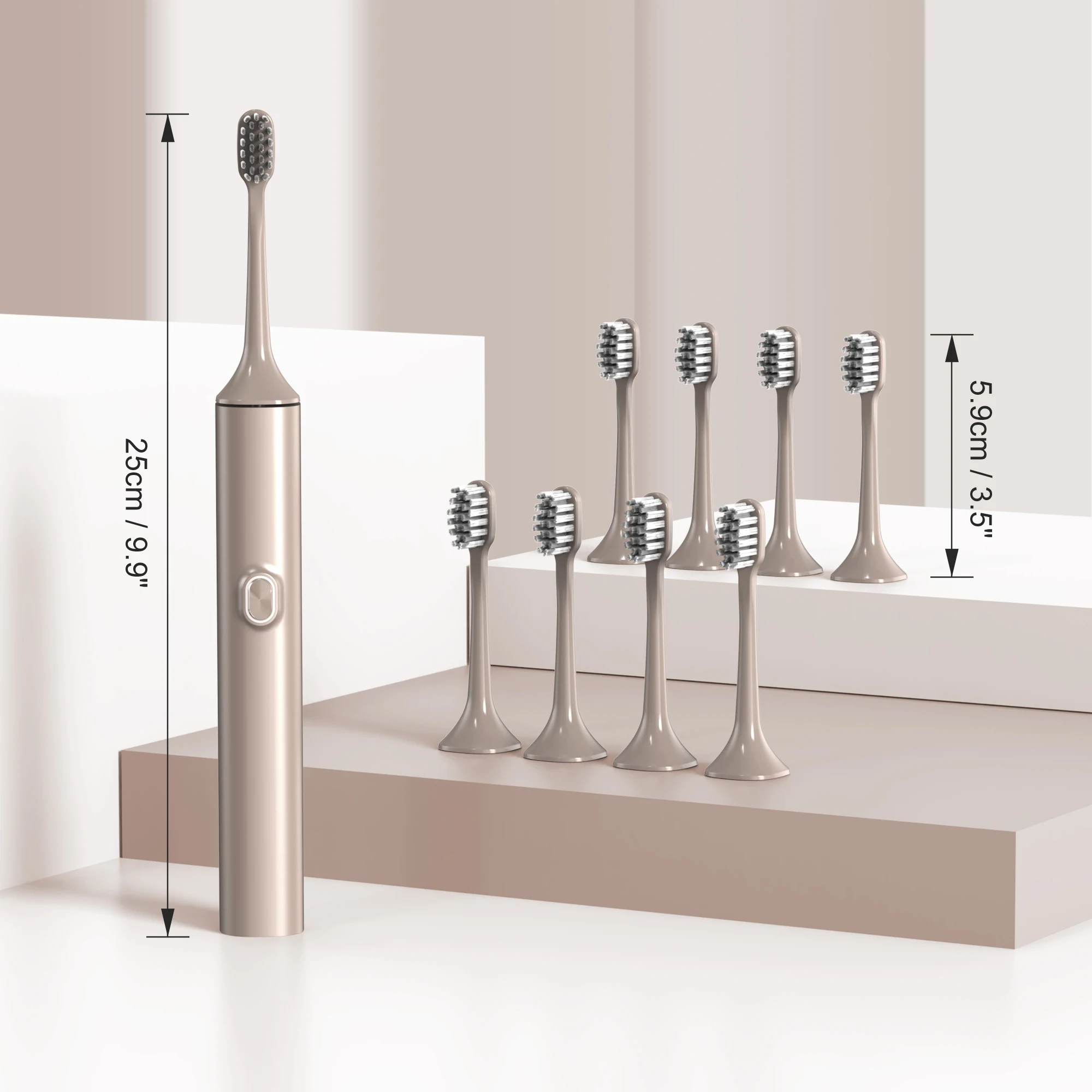 Sejoy T512 Electric Toothbrush for Adults with 4 Brush Heads Ultrasonic Tooth brush 4 Modes Rechargeable Waterproof 6